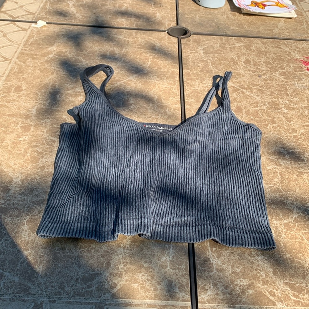 Blue-grey tank top, size large